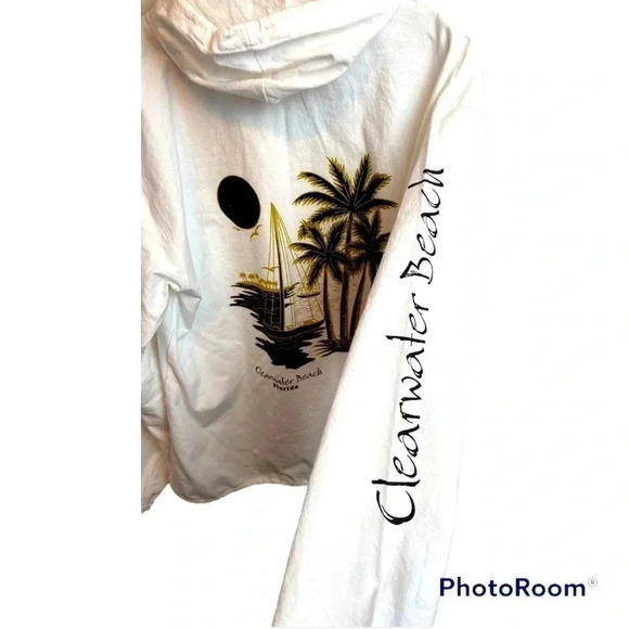 VINTAGE 90’s Clearwater Florida zip up windbreaker/lightweight jacket - Picture 4 of 9